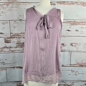 Carla Conti Silk Sleeveless Top Dusty Pink Size Small